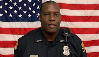 Officer Delvin White, who was fired by Tampa police in March, returned to work Tuesday. (Photo: Tampa PD)