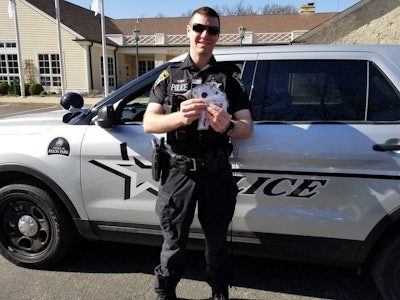 Officer Ross Chibe of the Palos Park Police Department came to the aid of an elderly and disoriented South Carolina couple Monday. (Photo: Palos Park PD/Facebook)