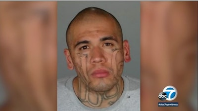 Gang member Michael Christopher Mejia was convicted Wednesday of killing Whittier, CA, police officer Keith Boyer in 2017. (Photo: ABC7 screen shot)