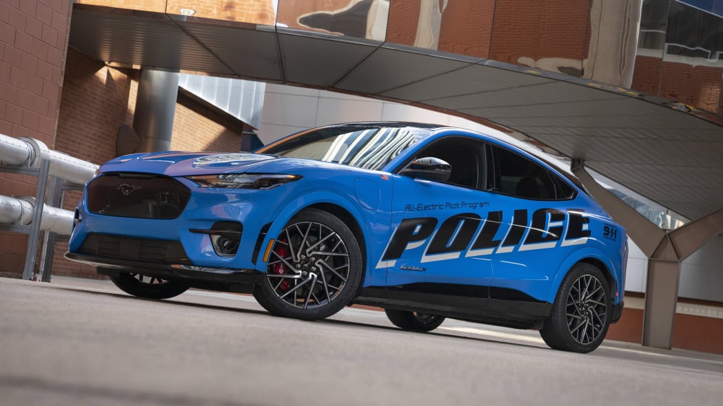 Ford is reportedly sending a police version of the Mustang Mach-E electric vehicle for Michigan State Police testing. (Photo: Ford)
