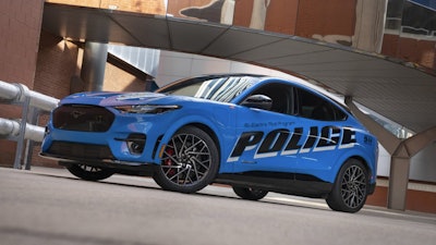 Ford is reportedly sending a police version of the Mustang Mach-E electric vehicle for Michigan State Police testing. (Photo: Ford)