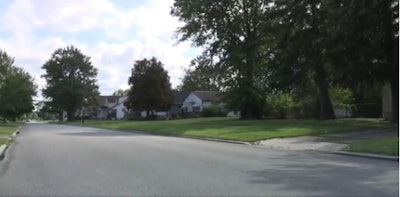 Two Lorain, OH, auxiliary police officers were shot on this residential street. They were treated and released at a local hospital. (Photo: News 5 screen shot)
