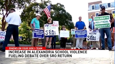 Parents and even some school officials want the return of SROs to schools in Alexandria, VA. (Photo: WJLA screen shot)