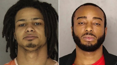 Da’Jon Lengyel (left) of McKees Rocks was sentenced Friday to 27 months in prison. Christopher West of Pittsburgh was ordered to serve four years. (Photo: Allegheny County SO)