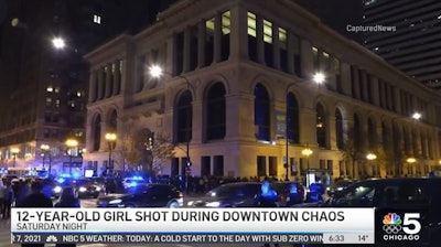 Chaos in Chicago's loop and the shooting of a 12-year-old girl has led the Chicago Police Department to cancel days off. (Photo: NBC Chicago screen shot)
