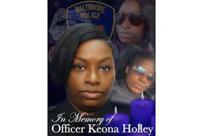 Officer Keona Holley was ambushed last week while sitting in her patrol vehicle. She was taken off of life support Thursday. (Photo: Baltimore PD/Facebook)