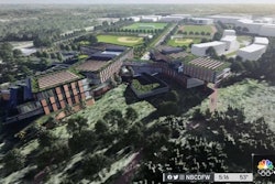 Architect's rendering of the proposed new Dallas Police Academy at University of North Texas. (Photo: NBC DFW screen shot)