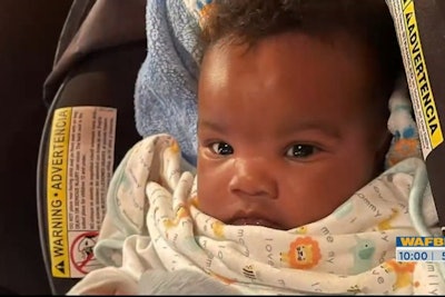 Baby Niguel Jackson was found in a field after an extensive search by Baton Rouge first responders. How he got there is under investigation. (Photo: WAFB Screen Shot)