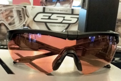 ESS Eye Pro's CrossBlade Eyeshields help prevent eye injury from green lasers and also provide ballistic protection.