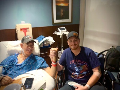 Jupiter, FL, police officer Guy Kitchens donated one of his kidneys to Jeff Cooper, a retired Broward County Sheriff's deputy. (Photo: Jupiter PD)