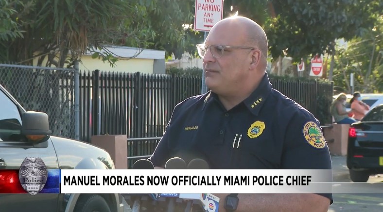 Interim chief Manuel Morales is now Miami's new chief. (Photo: WPLG screen shot)
