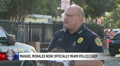 Interim chief Manuel Morales is now Miami's new chief. (Photo: WPLG screen shot)