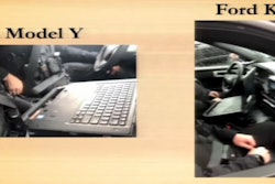 Police Maj. Mike McNabb said it's hard to have passengers in the Model Y because of the limited space. (Photo: Spokane PD)
