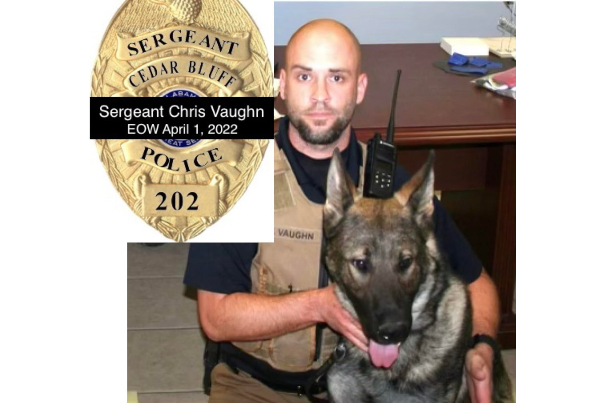 Sgt. Christopher Michael Vaughn of the Cedar Bluff (AL) Police Department died of a medical event on duty Friday. (Photo: Cedar Bluff PD)