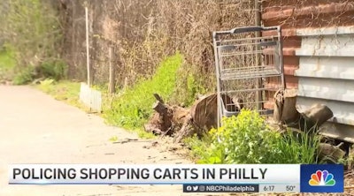 Philadelphia officers are being asked to recover stolen shopping carts. (Photo: NBC10 Screen Shot)