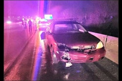 A Kaysville, UT, officer used his SUV to stop a wrong-way driver on I-15 early Friday morning. (Photo: Utah Highway Patrol)