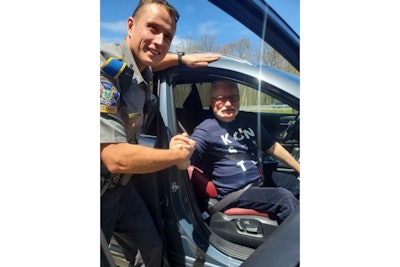 Polish-born Connecticut State Police Trooper Lipert came to the aid of Polish national hero Lech Walesa earlier this week. (Photo: Connecticut State Police)