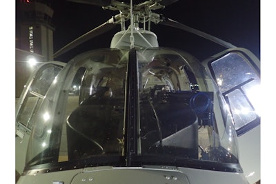 A Minnesota State Patrol helicopter was hit by a duck that went through the canopy and injured the co-pilot Wednesday night. (Photo: Minnesota State Patrol/Twitter)