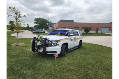 Memorial for Fremont County, IA, Deputy Austin 'Melvin' Richardson who was killed in a crash Tuesday. (Photo: Fremonth County SO)