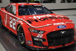 A new Verizon Frontline paint scheme on Team Penske’s No. 22 Ford Mustang, driven by Joey Logano, will debut at the July 24 NASCAR Cup Series race at Pocono Raceway in Long Pond, PA.