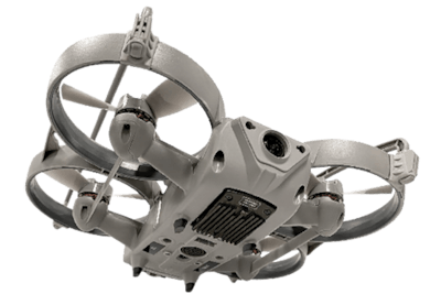 The Sky-Hero Loki Mk2 is a drone that was purpose built for building searches. It features rugged construction and shielded rotors so it can be bounced off walls.