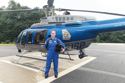 TFC Haley Jo Lucas is the first female pilot for the Georgia State Patrol Aviation Division.