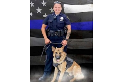 Richmond, IN, K-9 handler Officer Seara Burton was shot and critically wounded Aug. 10. (Photo: Indiana State Police)