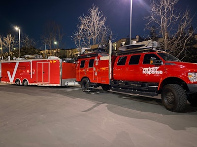 Verizon Frontline today introduced THOR’s (Tactical Humanitarian Operations Response) Hammer, a nearly 30-foot trailer that can act as either a private 5G standalone or non-standalone network that can be managed locally from within the trailer.