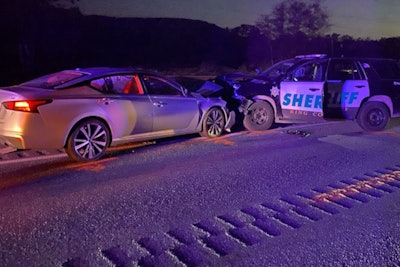 A King County (WA) Sheriff’s deputy suffered critical hand injuries in a crash Wednesday night. (Photo: Washington State Patrol/Twitter)