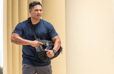 The LV10 Sling Pack 2.0, by 5.11 Tactical, is designed to allow easier access to gear and features include a new removable holster retention strap.