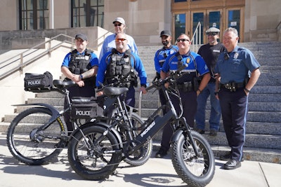 KCPD's Downtown Bike Patrol team tested e-bikes for six months before being donated one.