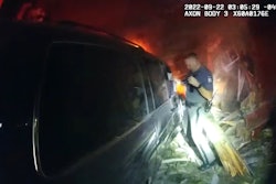 Body-worn camera video captures when two troopers rescued a teen from a vehicle fire.