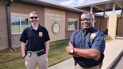 GBI Special Agent Daniel J. Burlingham, left, and GBI Special Agent Carl D. Murray provide specialized crime scene skills to assist fellow agents and local agencies in their assigned region of Georgia.