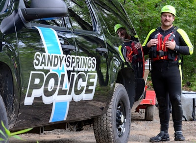 Detective Clinton Werner is part of a small collection of Sandy Springs Police Department officers that are trained to respond for swiftwater rescues.