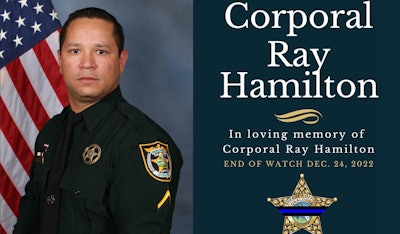 Cpl. Ray Hamilton, of the Okaloosa County Sheriff's Office, died Christmas Eve after being shot responding to a domestic violence call.