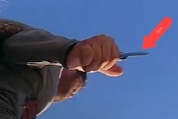 Still image from a Daytona Beach Police video shows the suspect with a knife Thursday morning. A Daytona Beach officer was stabbed and the suspect was fatally shot. (Photo: DBPD)