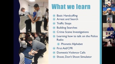 Screenshot from video presentation about the Fairfax County public safety cadet program. (Photo: Fairfax County Video)