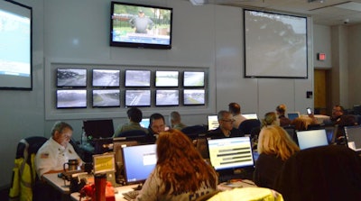 Beaufort County officials work in the EOC during Hurricane Hermine in 2016.