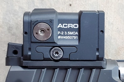 Aimpoint's ACRO P-2 closed emitter opitic on Staccato 2011 P.