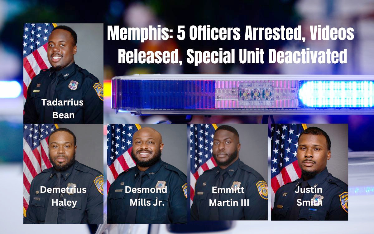 Former Memphis officers Tadarrius Bean, 24; Demetrius Haley, 30; Emmitt Martin III, 30; Desmond Mills, Jr., 32; and Justin Smith, 28; were arrested and charged last wek in the death of Tyre Nichols.