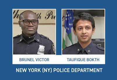 Officer Brunel Victor and Officer Taufique Bokth of the NYPD have been honored by the National Law Enforcement Officers Memorial Fund as Officers of the Month. (Photo: NLEOMF)