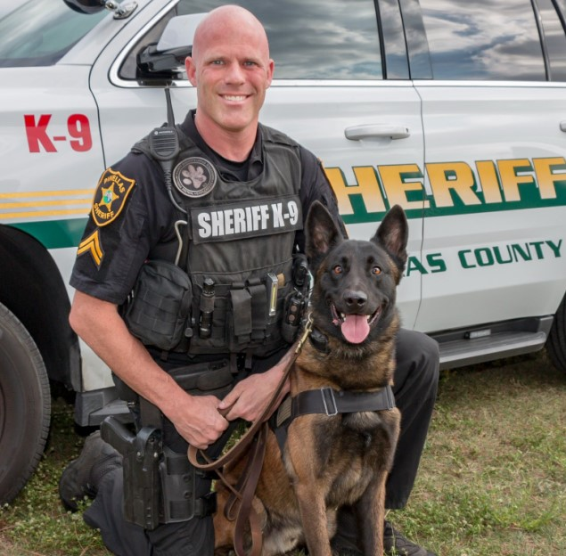 Pinellas County Sheriff Cpl. Matt Aitken was shot three times searching for a car burglary suspect Sunday night.