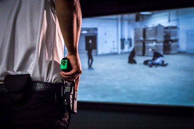 Training simulations can involve the use of a variety of weapons, less-lethal options, or no weapons at all.