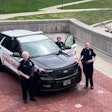 Chief Shannon Trump, of the Indiana University Health Department of Public Safety, is shown with Lt. Teresa McCollom, left, and Deputy Chief Allie Clements, right.