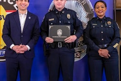 Officer Nickolas Wilt (center) just graduated from the police academy March 31. He was shot in the head responding to the attack and is in critical condition.