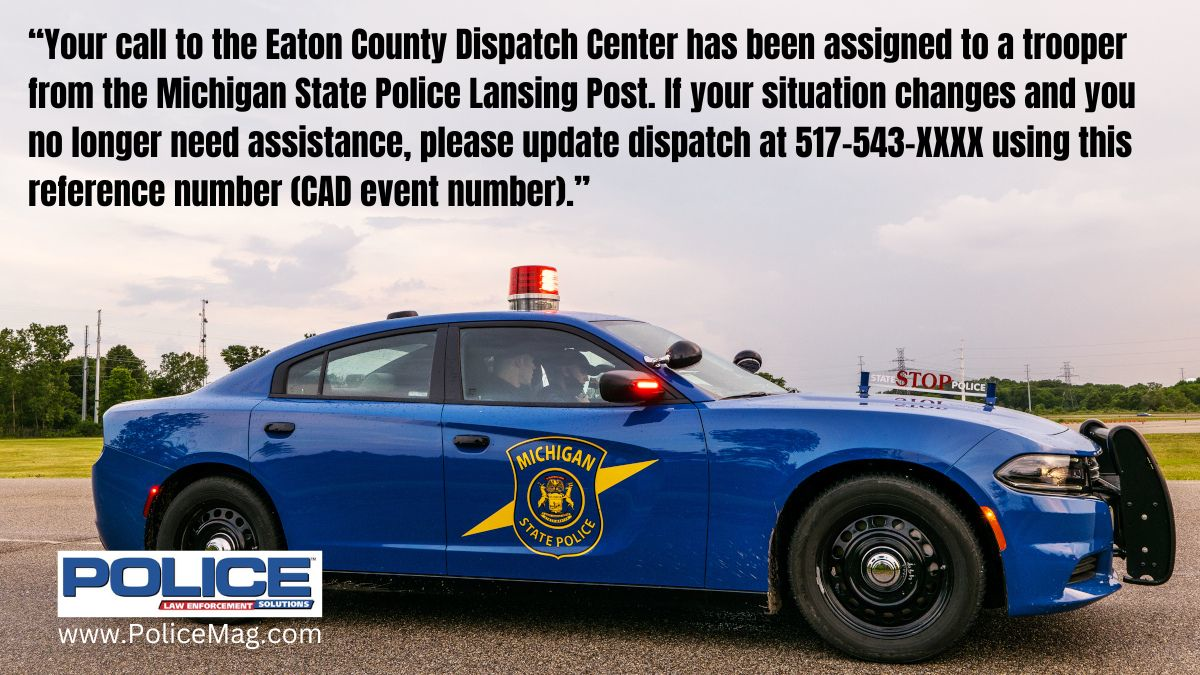 Those who call 911 via cell phone in four counties in Michigan will now receive texts updating them on the response time of a trooper.