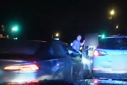 Dashcam video captures the moment when Patrolman Connor Boyle was struck by a car while he was assisting a disabled motorist.