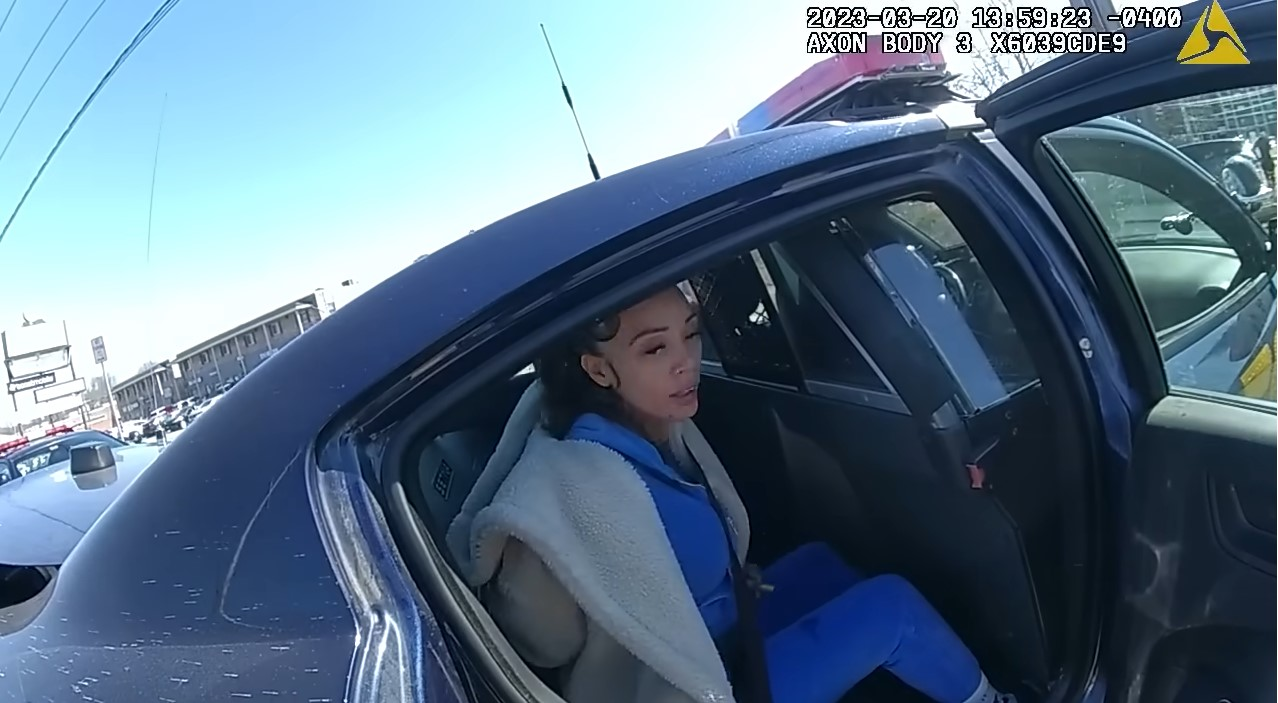 Quashaia Oranchak, who was six and a half months pregnant, was arrested after a pursuit. She claims she was slammed against a vehicle by police and that caused a miscarriage. Video shows evidence of more gentle treatement.