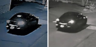 Investigators say a surveillance camera captured these images of a Hyuandai Elantra they belive was used in the attack.