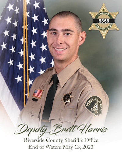 Deputy Brett Harris died Saturday after suffering critical injuries in an on-duty crash early Friday morning.